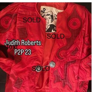 Judith Roberts Red Jacket with Silver Accents
